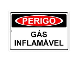 Placa Sinal.Pvc 20X30Cm Perigo Gas Inflamavel Ref 3022