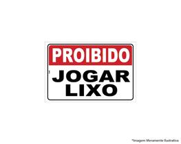 Placa Sinal.pvc 20x30cm Proibido Jogar Lixo Ref2515