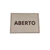 placa sinalização 1/2 oficio aberto mdf branco