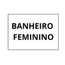 Placa Sinalização 1/2 oficio banheiro feminino mdf Cor:Natural