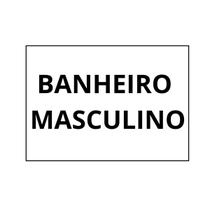 Placa Sinalização 1/2 oficio banheiro masculino mdf Cor:Natural