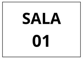 placa sinalização 1/2 oficio sala 01 mdf natural