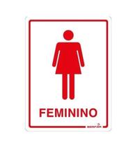 Placa Sinalização 15x20 Feminino - Bemfixa Placa Sinalização 15x20 Feminino - Bemfixa
