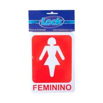 Placa Sinalizacao 15X20 Sanit.Feminino - Kit C/5 CA