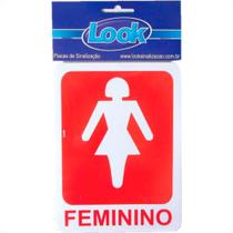 Placa Sinalizacao 15X20 Sanit.Feminino - Kit C/5 CA