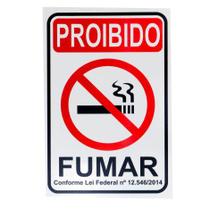 Placa Sinalização 30x20 Proibido Fumar