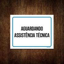 Placa Sinalização Aguardando Assistências Técnica 18x23 5un Placa Sinalização Aguardando Assistências Técnica 18x23 5un