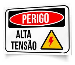 Placa Sinalização Alta Tensão Segurança Ps1mm