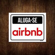 Placa Sinalização - Aluga-Se Airbnb 18X23