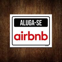 Placa Sinalização - Aluga-Se Airbnb 18X23 Placa Sinalização - Aluga-Se Airbnb 18X23