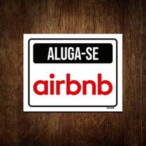Placa Sinalização - Aluga-se Airbnb 27x35