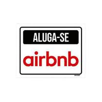 Placa Sinalização - Aluga-Se Airbnb 27X35 Placa Sinalização - Aluga-Se Airbnb 27X35