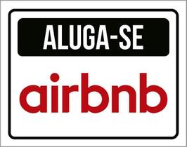 Placa Sinalização - Aluga-Se Airbnb 36X46 Placa Sinalização - Aluga-Se Airbnb 36X46