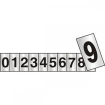 Placa Sinalizacao Aluminio 02,5X05 ''Numerais 0A9'' 100Cr Placa Sinalizacao Aluminio 02,5X05 ''Numerais 0A9'' 100Cr