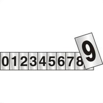 Placa Sinalizacao Aluminio 02,5X05 ''Numerais 0A9'' 100Cr Placa Sinalizacao Aluminio 02,5X05 ''Numerais 0A9'' 100Cr