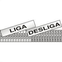 Placa Sinalizacao Aluminio 03X01 ''Liga/Desliga'' 24 Pecas 100Cq