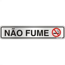 Placa Sinalizacao Aluminio 05X25 ''Nao Fume'' 100Ar