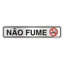 Placa Sinalizacao Aluminio 05X25 ''Nao Fume'' 100Ar