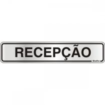 Placa Sinalizacao Aluminio 05X25 ''Recepcao'' 100Ck