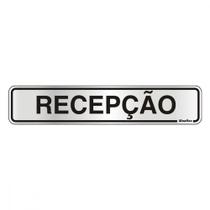 Placa Sinalizacao Aluminio 05X25 ''Recepcao'' 100Ck