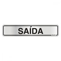 Placa Sinalizacao Aluminio 05X25 ''Saida'' 100Ak