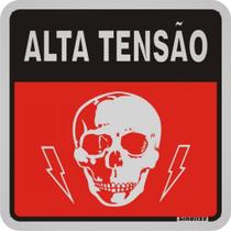 Placa Sinalizacao Aluminio 12X12 ''Alta Tensao'' 900Aw Placa Sinalizacao Aluminio 12X12 ''Alta Tensao'' 900Aw