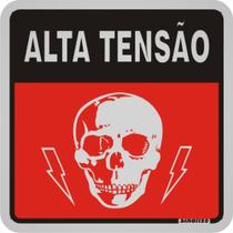 Placa Sinalizacao Aluminio 12X12 ''Alta Tensao'' 900Aw Placa Sinalizacao Aluminio 12X12 ''Alta Tensao'' 900Aw
