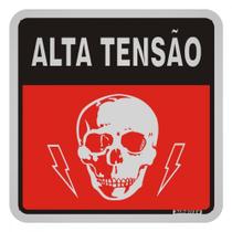 Placa Sinalizacao Aluminio 12X12 ''Alta Tensao'' 900Aw Placa Sinalizacao Aluminio 12X12 ''Alta Tensao'' 900Aw