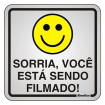 Placa Sinalizacao Aluminio 15X15 ''Sorria,Voce Esta Sendo Filmado'' 120Aq Placa Sinalizacao Aluminio 15X15 ''Sorria,Voce Esta Sendo Filmado'' 120Aq