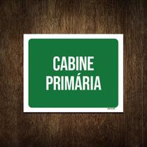 Placa Sinalização Ambiente Cabine Primária 18X23