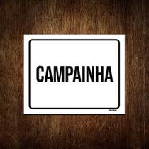 Placa Sinalização Ambiente Campainha 27x35