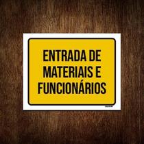 Placa Sinalização Ambiente Entrada Materiais 27X35