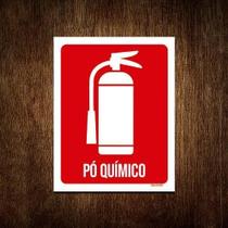 Placa Sinalização Ambiente Hidrante Pó Químico 27X35