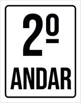 Placa Sinalização Ambiente Identificação 2º Andar 27X35