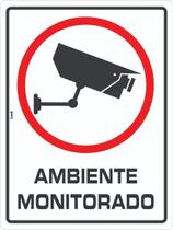 Placa Sinalização Ambiente Monitorado Por Cameras De Segurança
