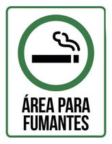 Placa Sinalização - Área Para Fumantes 36X46