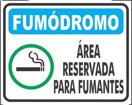 Placa Sinalização Área Para Fumantes Fumódromo 25x20 Ps 1mm Placa Sinalização Área Para Fumantes Fumódromo 25x20 Ps 1mm