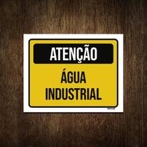 Placa Sinalização Atenção Água Industrial 18X23