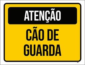 Placa Sinalização - Atenção Cão De Guarda Amar 36X46