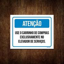 Placa Sinalização - Atenção Use Carrinho Elevador 18X23