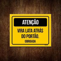 Placa Sinalização - Atenção Vira Lata Atrás Do Portão 36X46