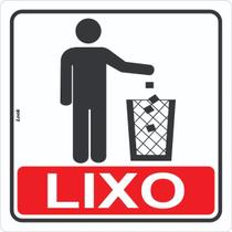Placa Sinalização Aviso Jogue Lixo no Cesto Lixeira
