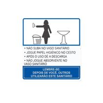 Placa Sinalização Banheiro Aviso Sanitário Feminino 16x16 Cm Placa Sinalização Banheiro Aviso Sanitário Feminino 16x16 Cm