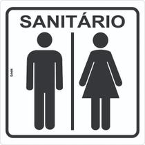 Placa Sinalização Banheiro Sanitário Unissex - Look Placas de Sinalização