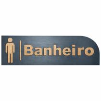 Placa Sinalização Banheiro WC MDF Masculino Feminino Parede - Placa Sinalização Banheiro WC MDF Masculino Feminino Parede -