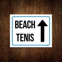 Placa Sinalização - Beach Tenis Seta 27x35