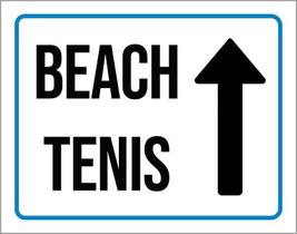 Placa Sinalização - Beach Tenis Seta 27X35