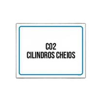 Placa Sinalização C02 Cilindros Cheios 18X23Cm 10Un Placa Sinalização C02 Cilindros Cheios 18X23Cm 10Un