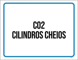 Placa Sinalização - C02 Cilindros Cheios 27X35