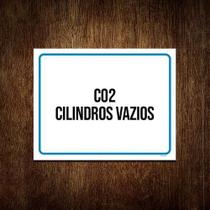 Placa Sinalização C02 Cilindros Vazios 18X23Cm 5Un Placa Sinalização C02 Cilindros Vazios 18X23Cm 5Un